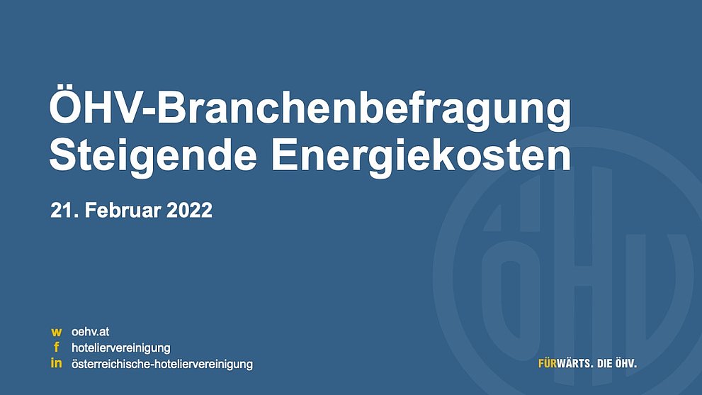 ÖHV-Umfrage: Energiekosten in der Top-Hotellerie