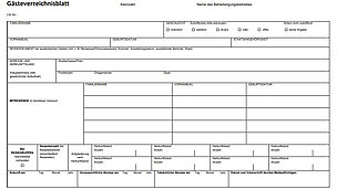 Gästverzeichnisblatt