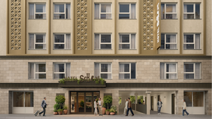 Ausschnitt Fassade Hotel Schani City