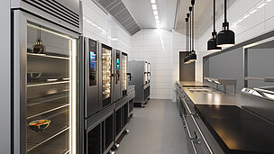 Mise en place ProzessKüche in einer professionellen Hotelküche