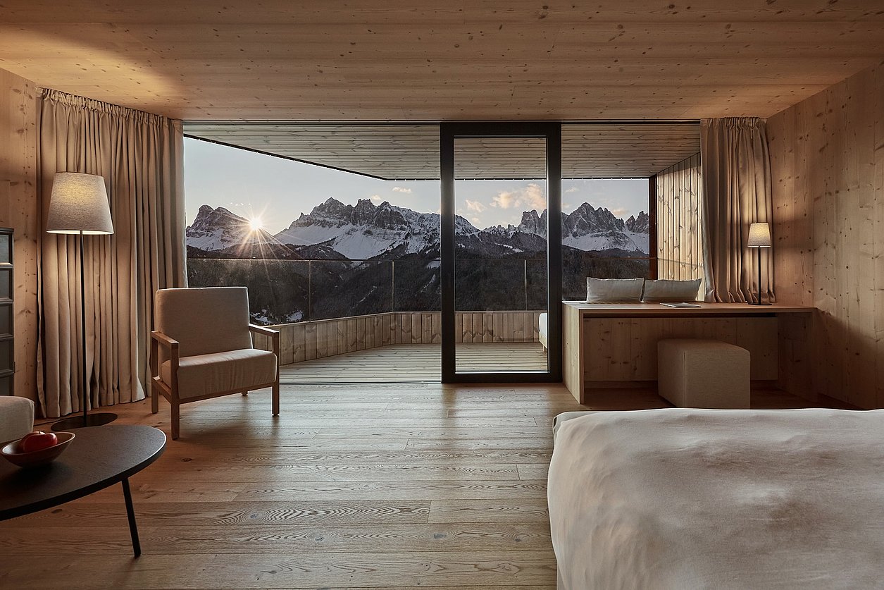Ausblick aus der Towersuite Hotel Forestis Südtirol