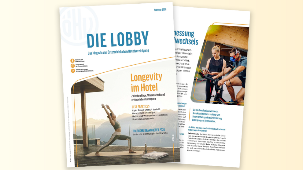 Longevity im Hotel. Jetzt in der neuen "lobby".