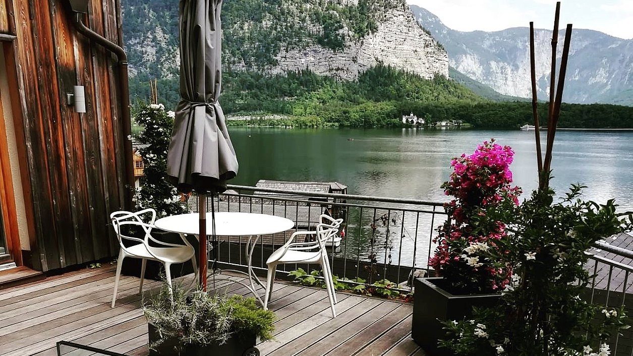 Balkon mit Seeblick Hallstätter See