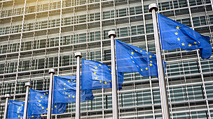 EU Flaggen in Brüssel