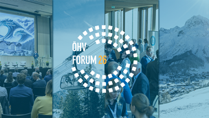 Logo  mit drei nicht geschlossenen Kreisen und dem Schriftzug ÖHV Forum 26