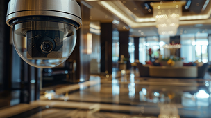 Videoüberwachung in einer Hotel-Lobby