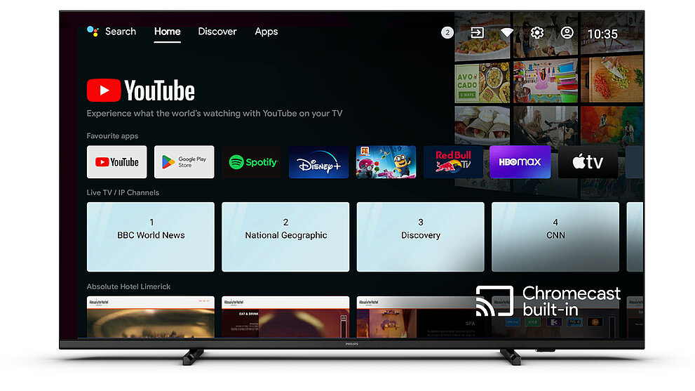 Chromecast built-in™ für Philips Hospitality TV