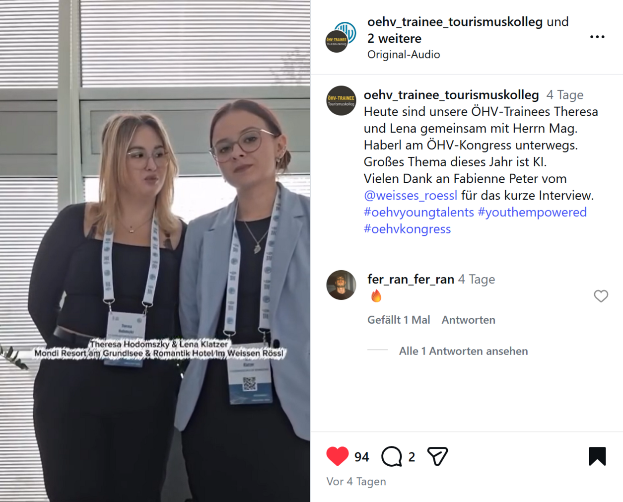 ÖHV-Trainee Studentinnen