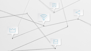 Viele vernetzte Internetspezifische Logos