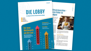 Titelbild der Fürhlingsausgabe der ÖHV-Mitgliederzeitschrift "die lobby"