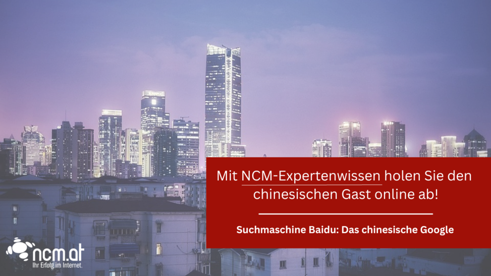 Mit NCM holen Sie den chinesischen Gast online ab!