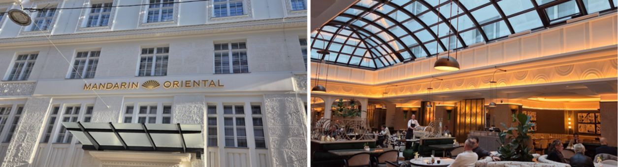 Collage Fassade und Restaurant Mandarin Oriental