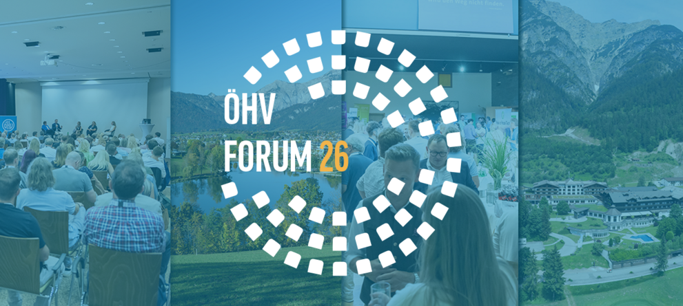 Logo ÖHV-Forum 2026 mit Bildcollage im Hintergrund