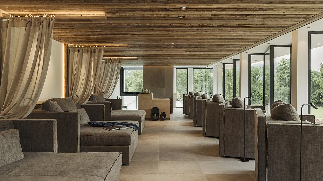 Foto: Jenny Haimerl Ruheraum im Natürlich.Spa in der Kaiserlodge